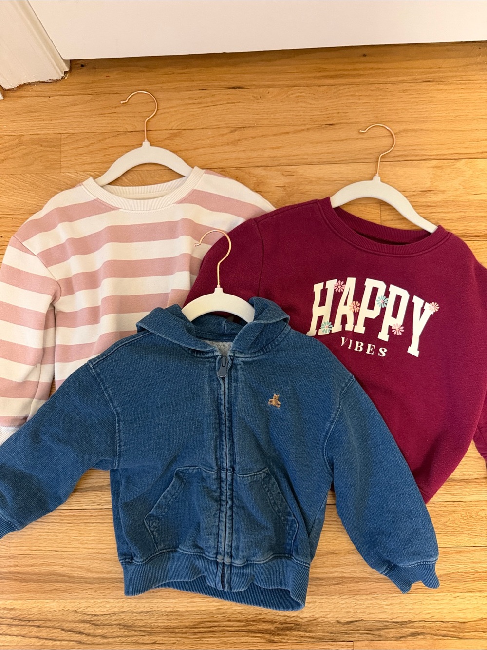 Kids Maroon 'Happy Vibes' Crewneck Sweatshirt - Unbranded
